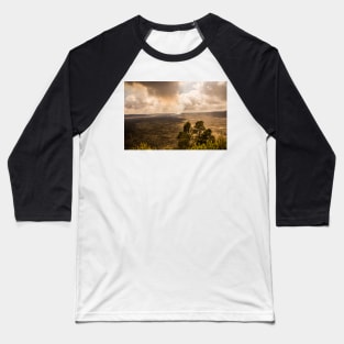 Island Volcano 3 Baseball T-Shirt